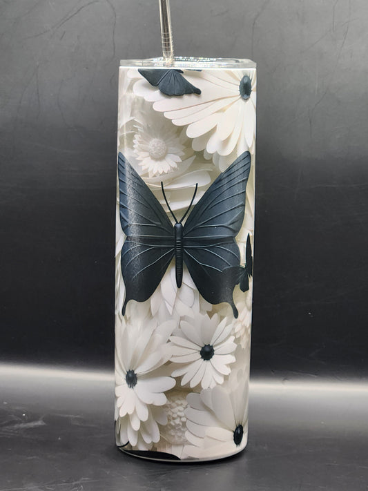 Black Butterfly tumbler