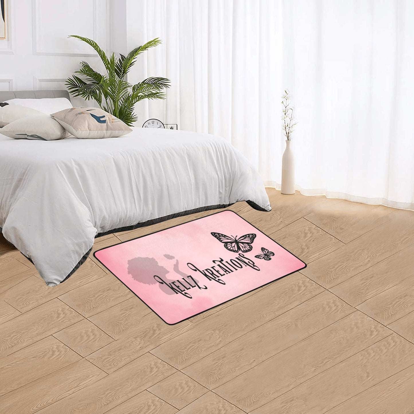 logo area rug Area Rug with Black Binding 2'7"x 1'8‘’