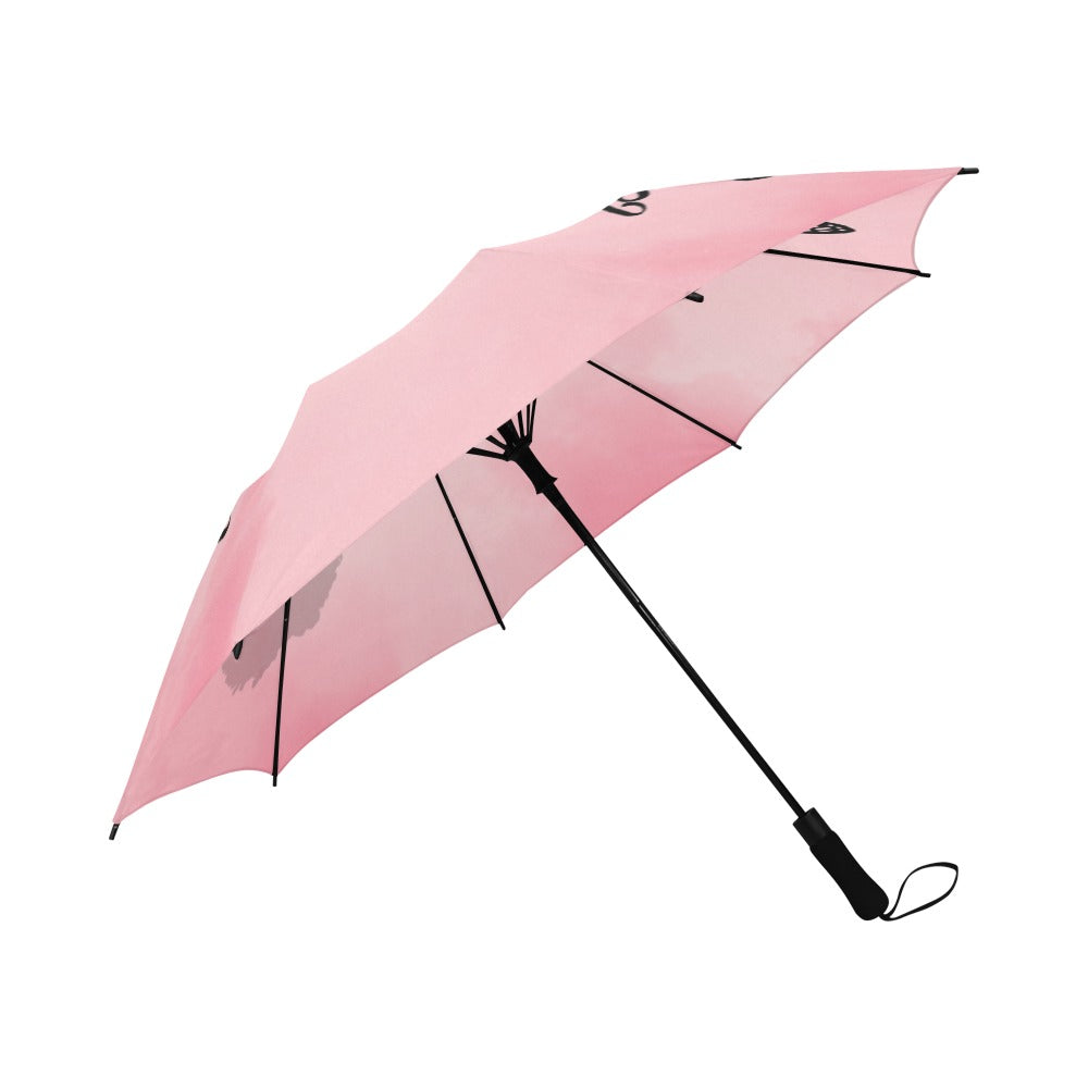 logo Semi-Automatic Foldable Umbrella