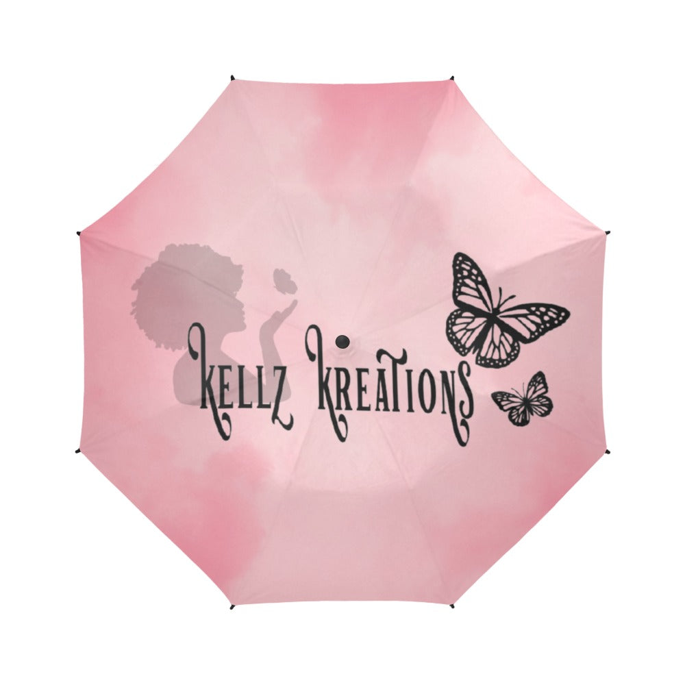 logo Semi-Automatic Foldable Umbrella