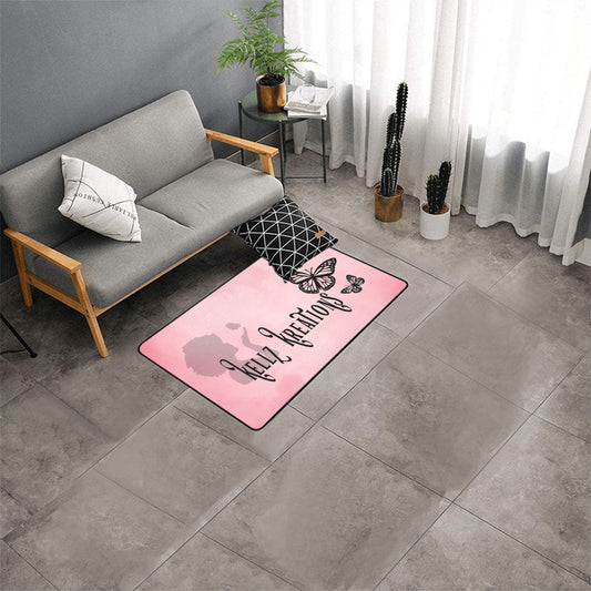 logo area rug Area Rug with Black Binding 2'7"x 1'8‘’