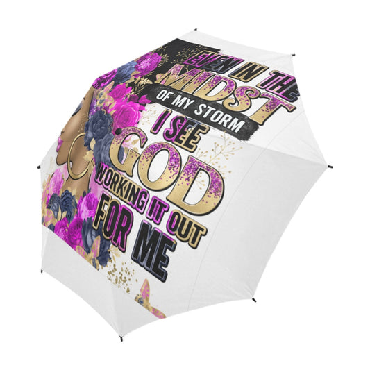 Storm Purple Semi-Automatic Foldable Umbrella (Model U05)