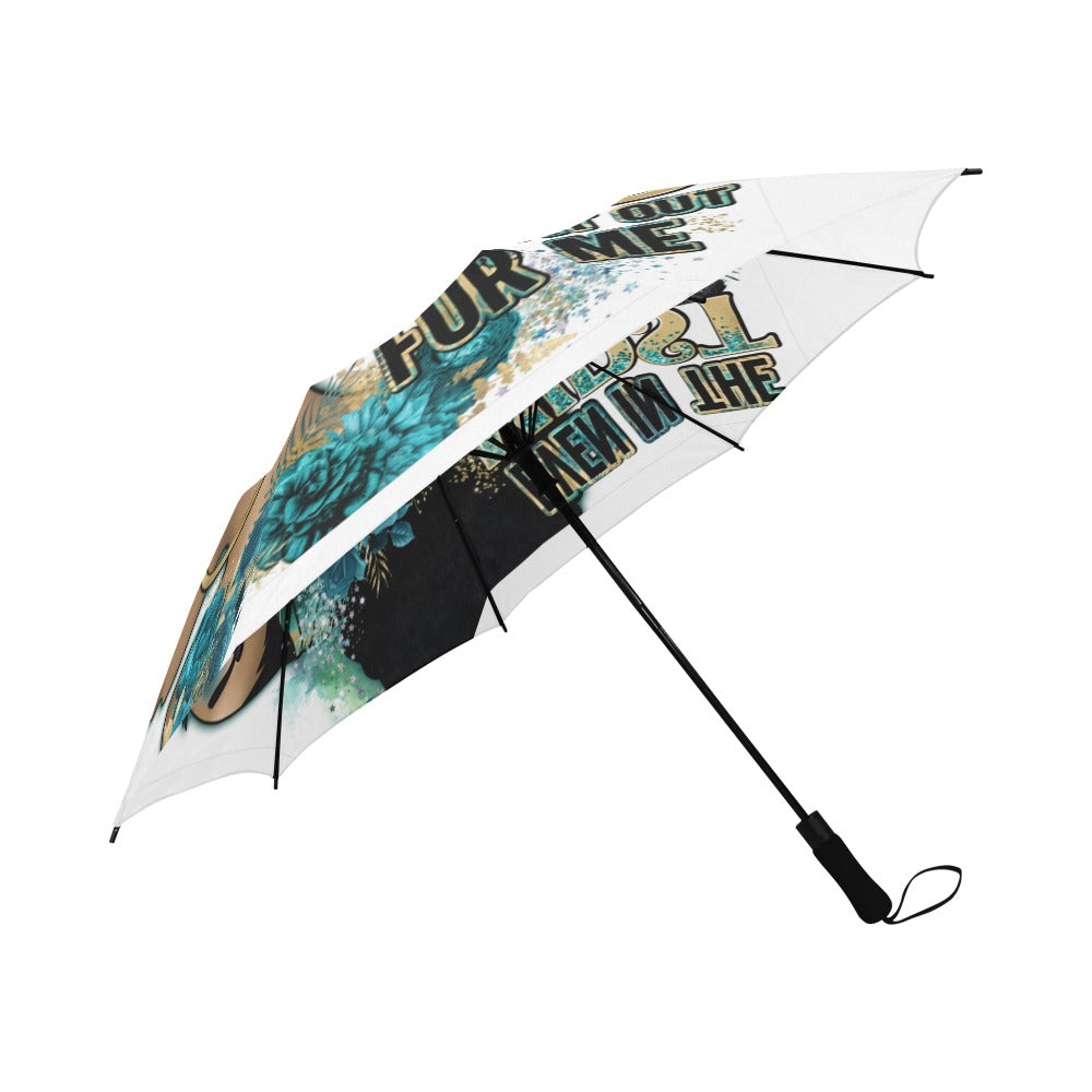 Storm blue Semi-Automatic Foldable Umbrella (Model U05)